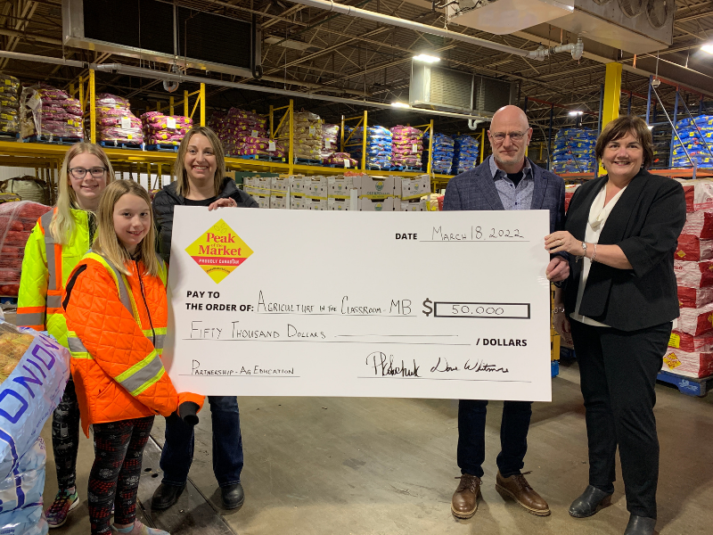 Peak of the Market Ltd. Donates $50K to Ag Education